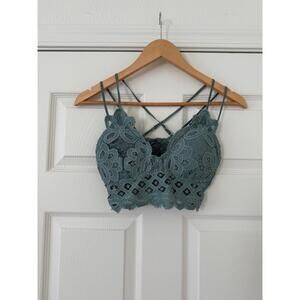 Anemone Lace Bralette in Teal